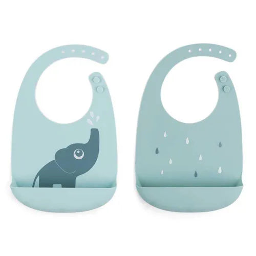 Done by Deer Silicone Bib 2 Pack - Various Colour Options