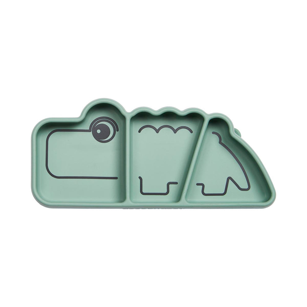 Done by Deer Silicone Stick & Stay Croco Plate - Green