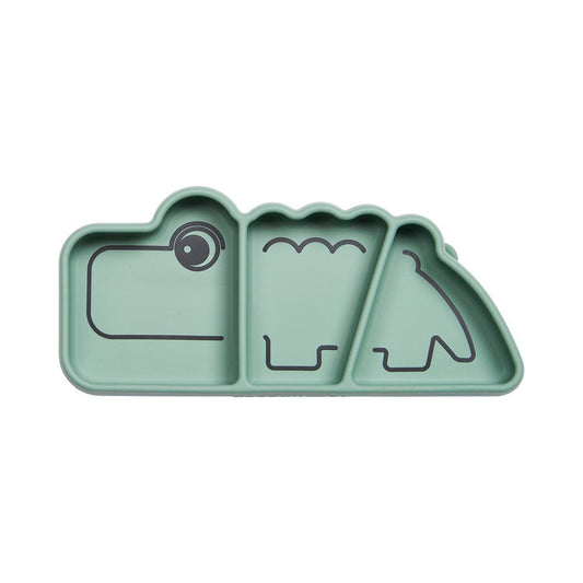 Done by Deer Silicone Stick & Stay Croco Plate - Green