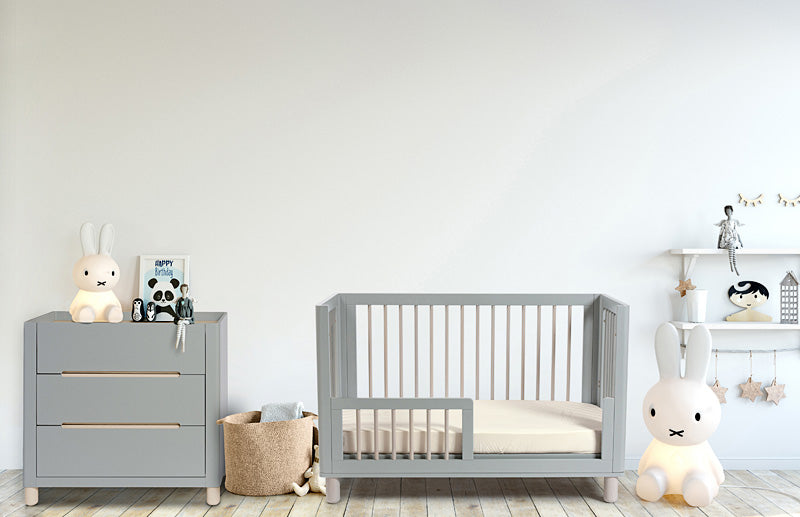 COCOON Bundle Allure Cot & Change Table Including Australian Made Inner Spring Mattress + Toddler Bed Conversion Kit