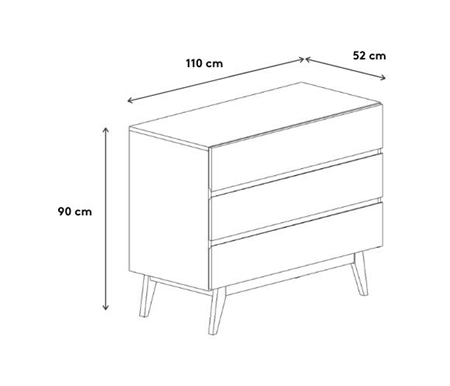 BabyRest Tommi Chest Of Drawers - White