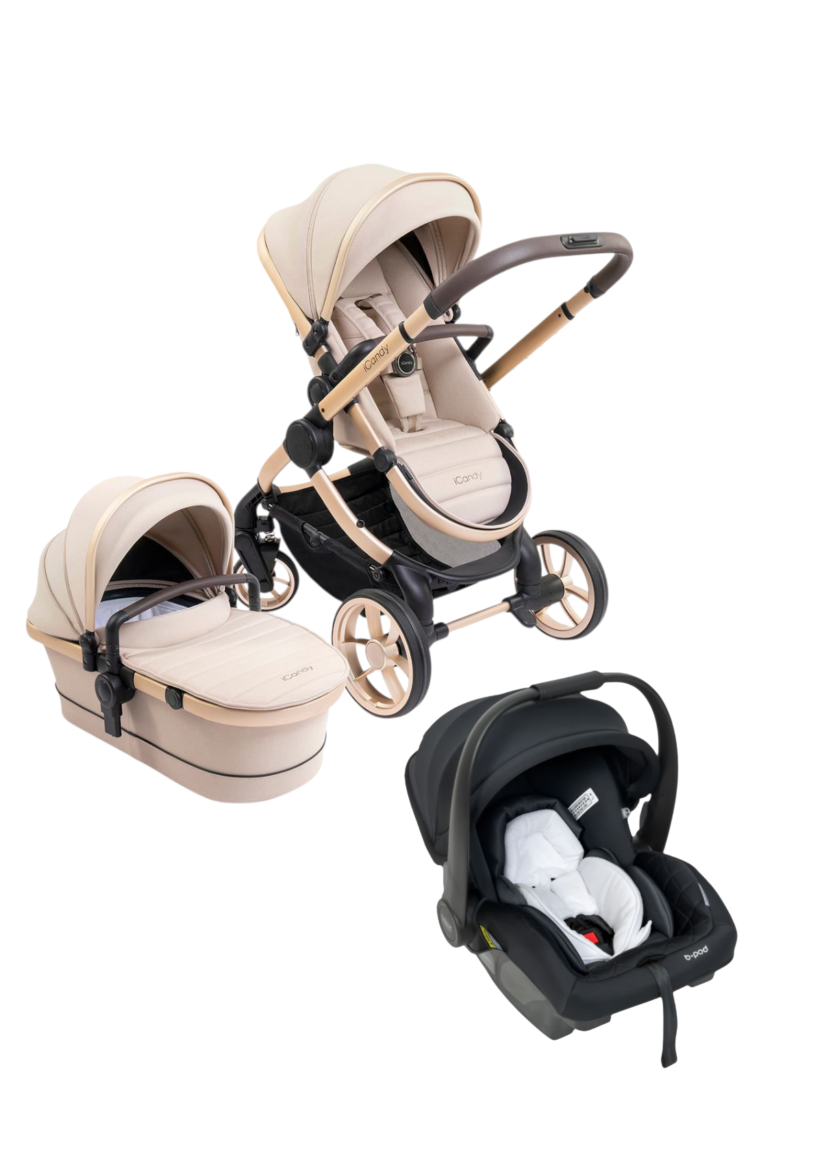 iCandy Peach 7 Bundle With Britax Bpod Capsule Suitable For Low Birth Weight Travel System