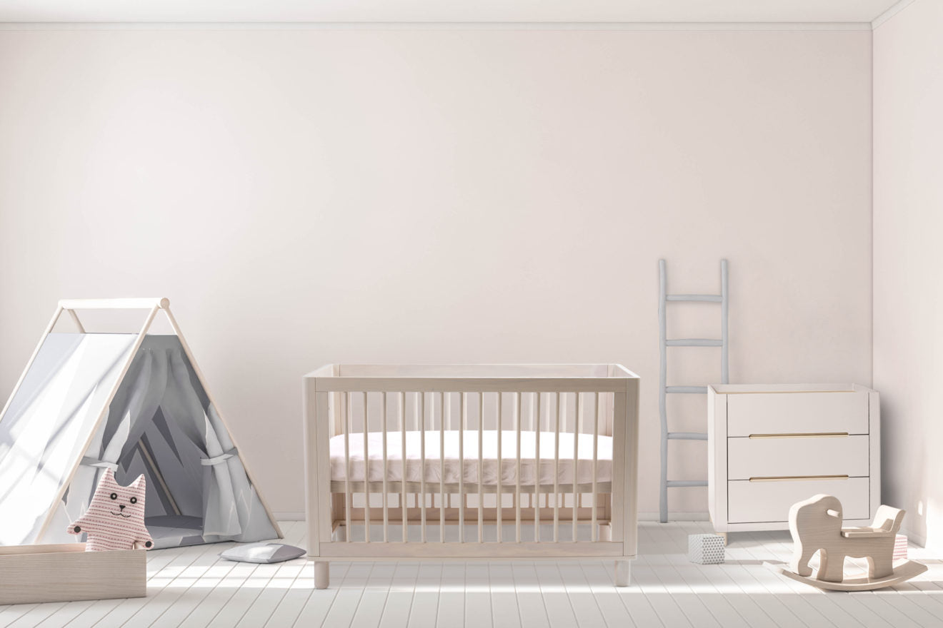 COCOON Bundle Allure Cot & Change Table Including Australian Made Inner Spring Mattress + Toddler Bed Conversion Kit