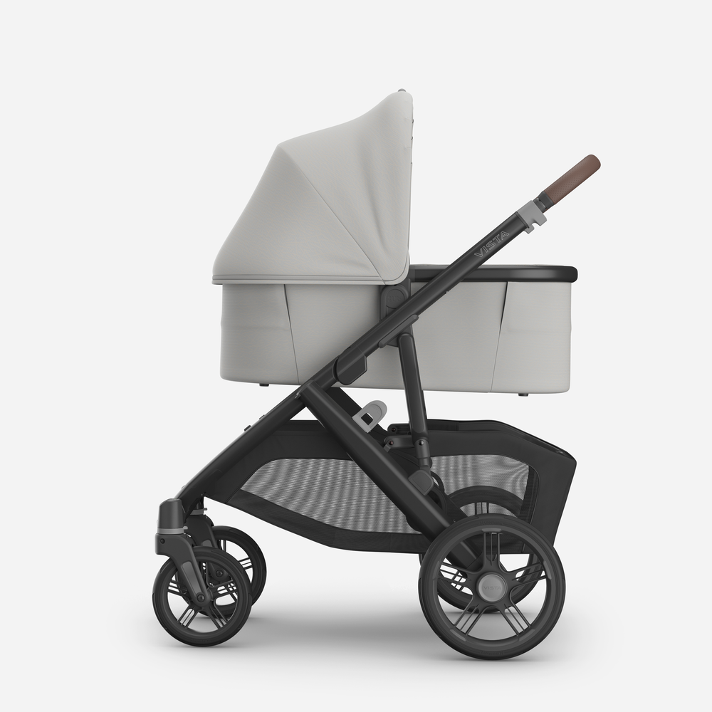 UPPAbaby Vista V3 Pram With Bassinet + FREE Upper Adaptors  + FREE Cup Holder + FREE Parent Psck - Savannah (Pearl Grey Jacquard / Carbon)