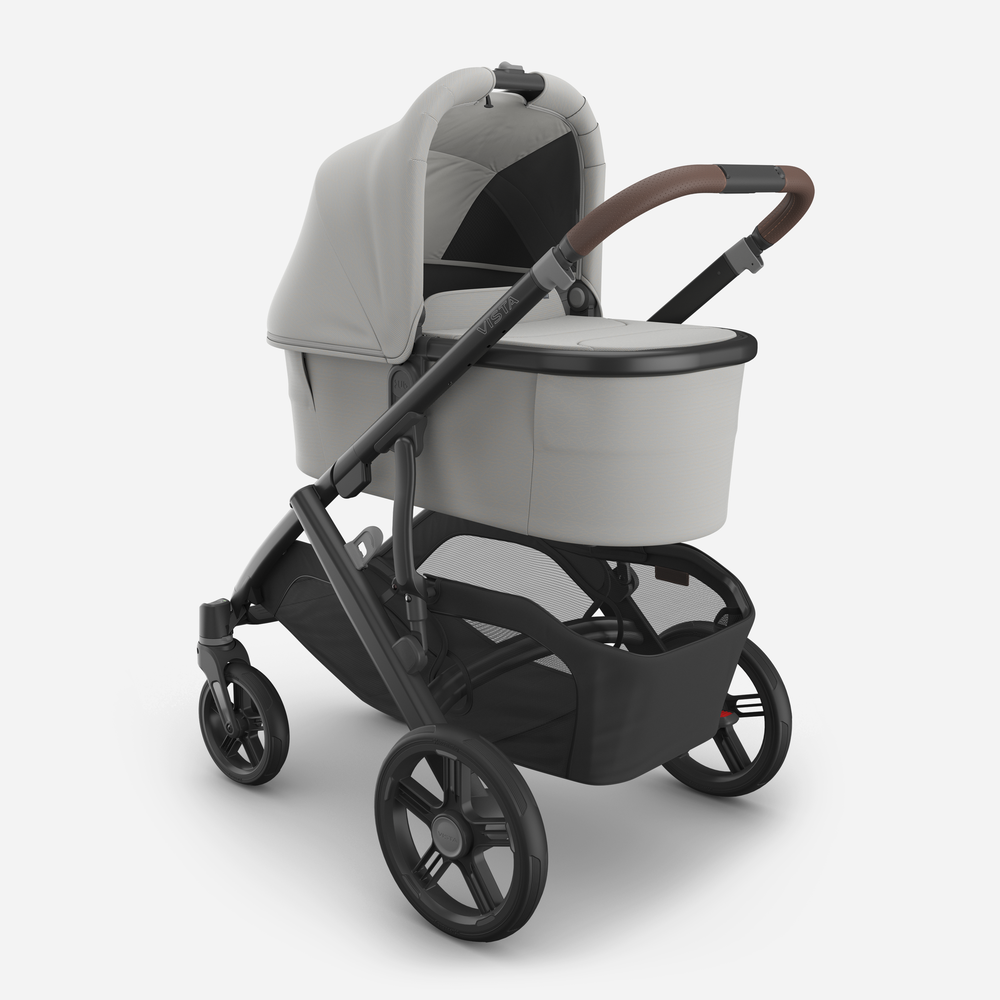 UPPAbaby Vista V3 Pram With Bassinet + FREE Upper Adaptors  + FREE Cup Holder + FREE Parent Psck - Savannah (Pearl Grey Jacquard / Carbon)