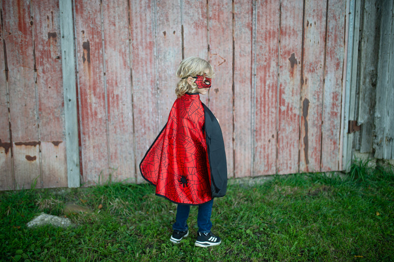 Book Week Reversible Spider & Bat Cape with Mask - Size 4-6