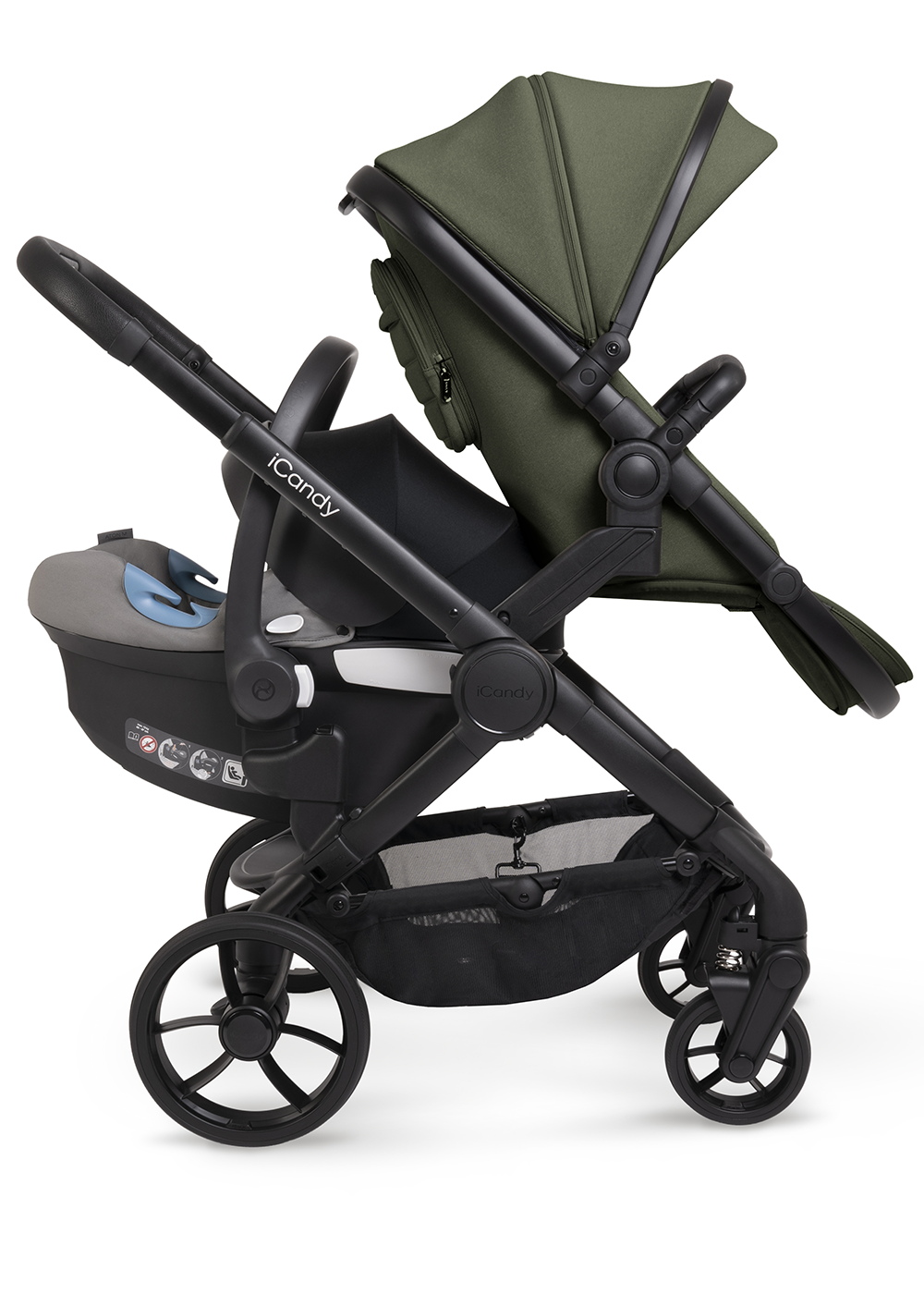 iCandy Peach 7 Pushchair - Ivy + FREE Zazu Pram Rocker
