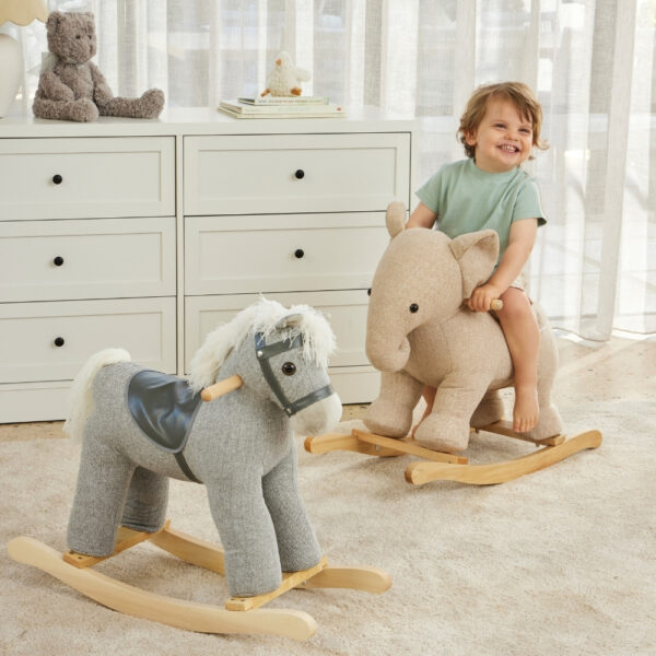 Jiggle & Giggle Rocking Tweed Elephant