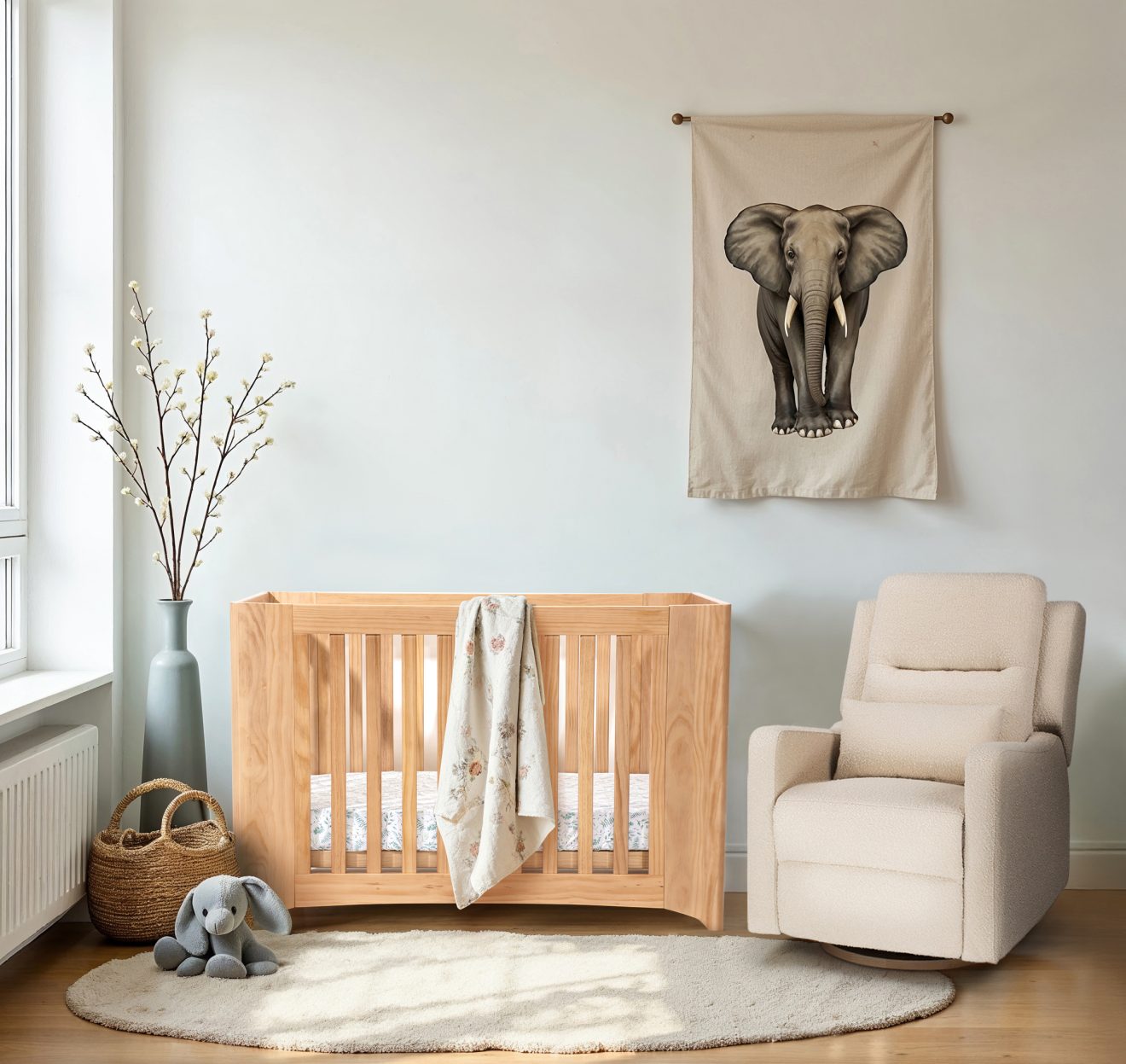 COCOON Evolve 4 in 1 Sandstone Convertible Cot Including The Australian Made Mattress Set & Toddler Bed Conversion Kit