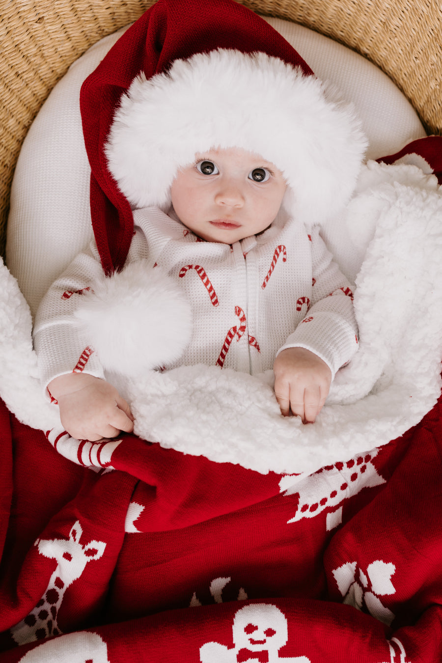 Little & Fern Knit Santa Hat | Rudolph Red