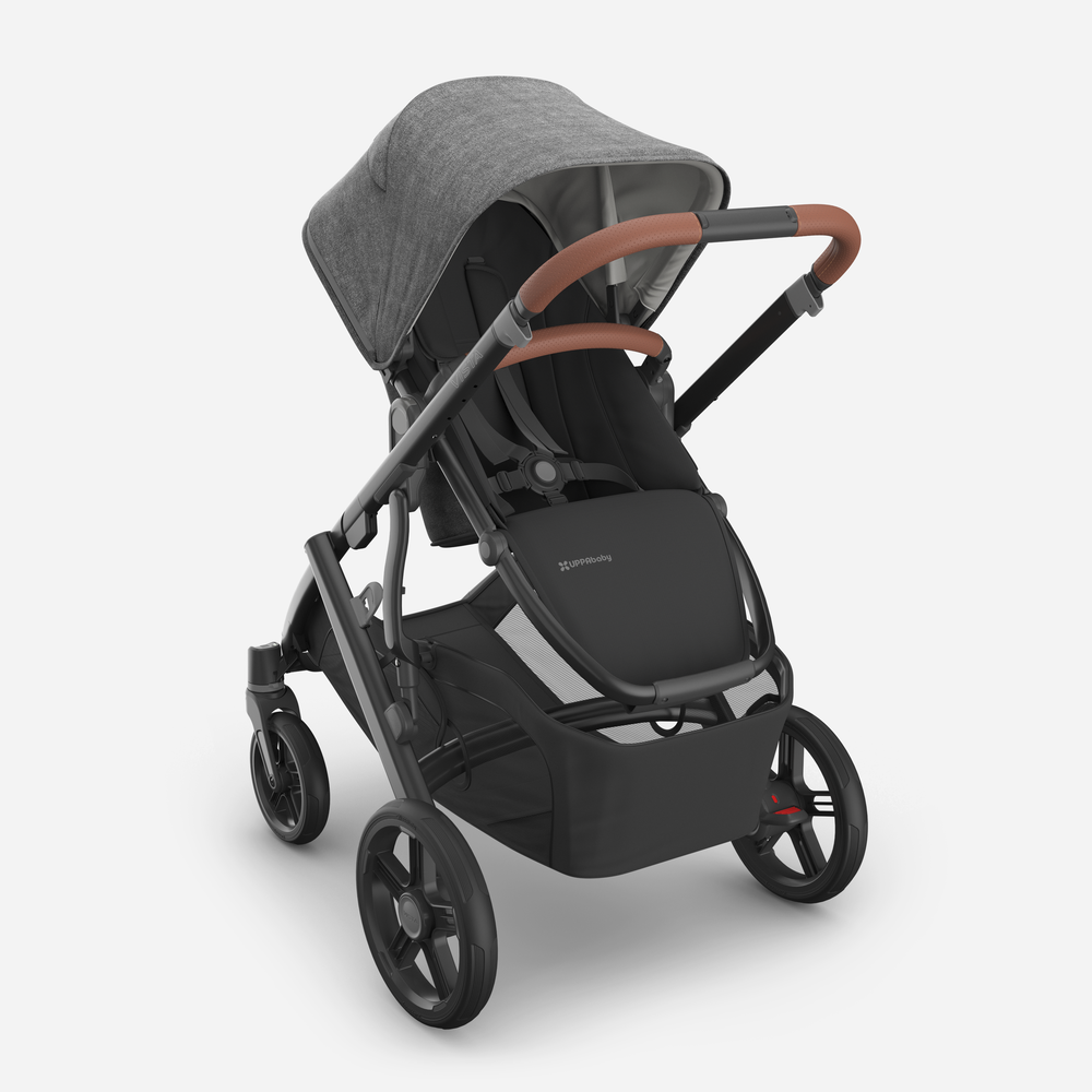 UPPAbaby Vista V3 Pram With Bassinet - Greyson + FREE Upper Adaptors + FREE Cup Holder + FREE Parent Pack (Charcoal Melange / Carbon)