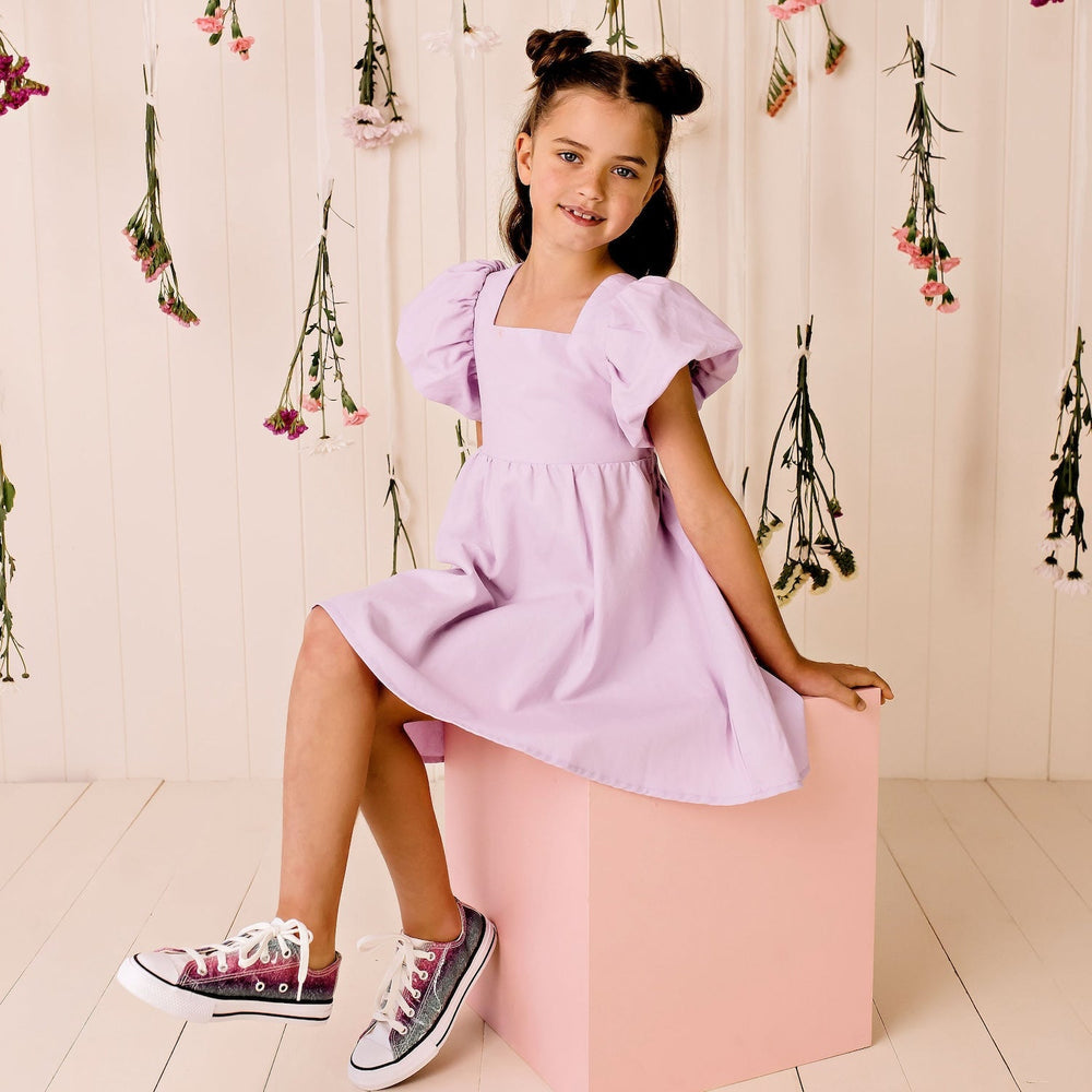 Grace Tie Back Dress - Lavender