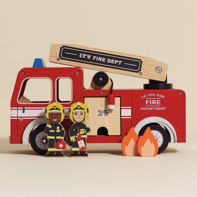 Le Toy Van Wooden Fire Engine Play Set