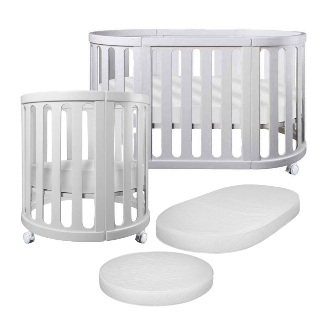 COCOON Nest White Conversion Cot Including the Australian Made Mattress Set
