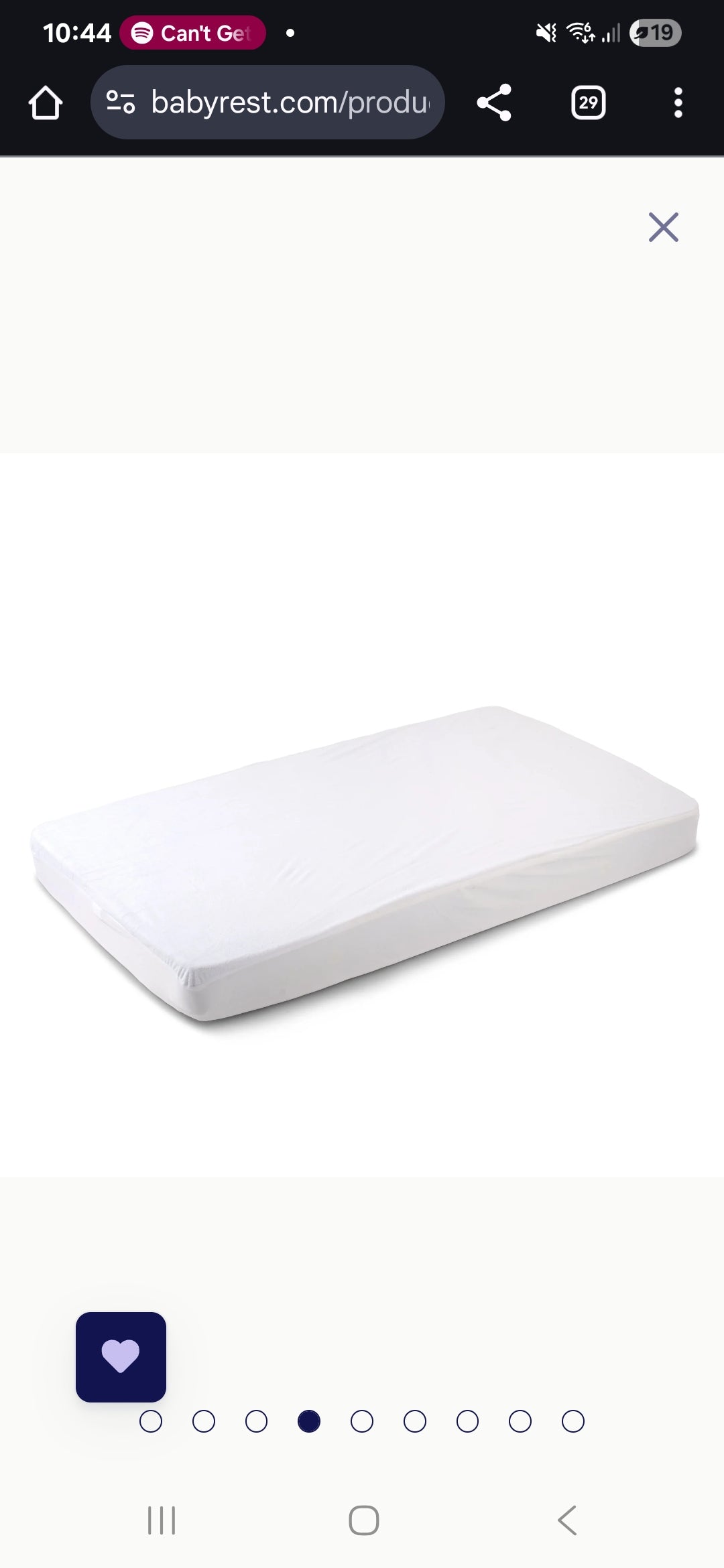 BabyRest Cradle Alfie & Journey Waterproof Mattress Protector - 85x50cm