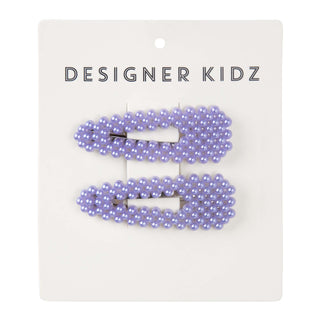 Pearl Hair Clips - Lavender