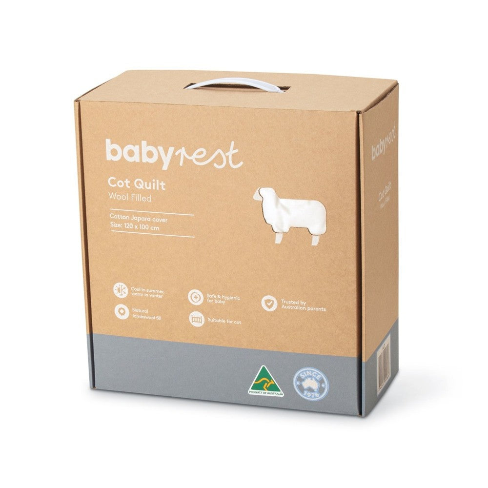 BabyRest Cot Quilt - Wool Filled