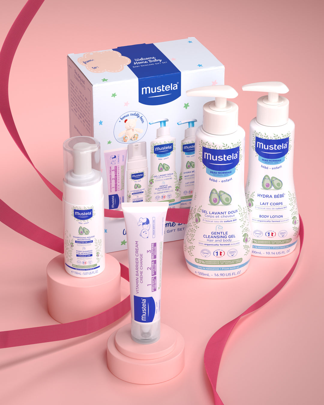 Mustela Welcome Home Baby - Baby Skincare Gift Set - Normal Skin