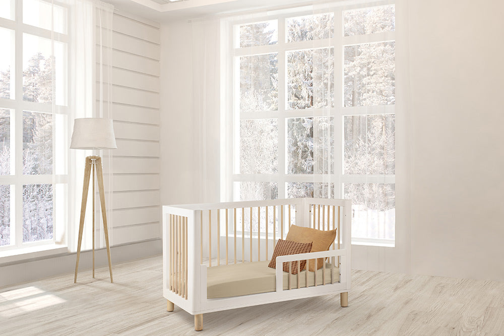 COCOON Bundle Allure Cot & Change Table Including Australian Made Inner Spring Mattress + Toddler Bed Conversion Kit