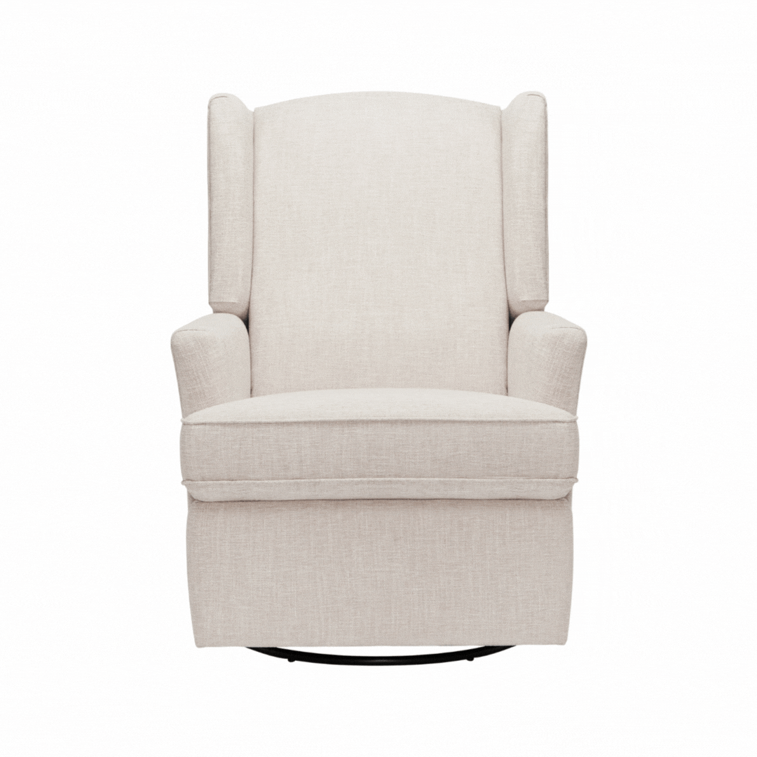 iL TuTTo Chelsea Recliner Glider Nursery Chair in Eggshell - Manual