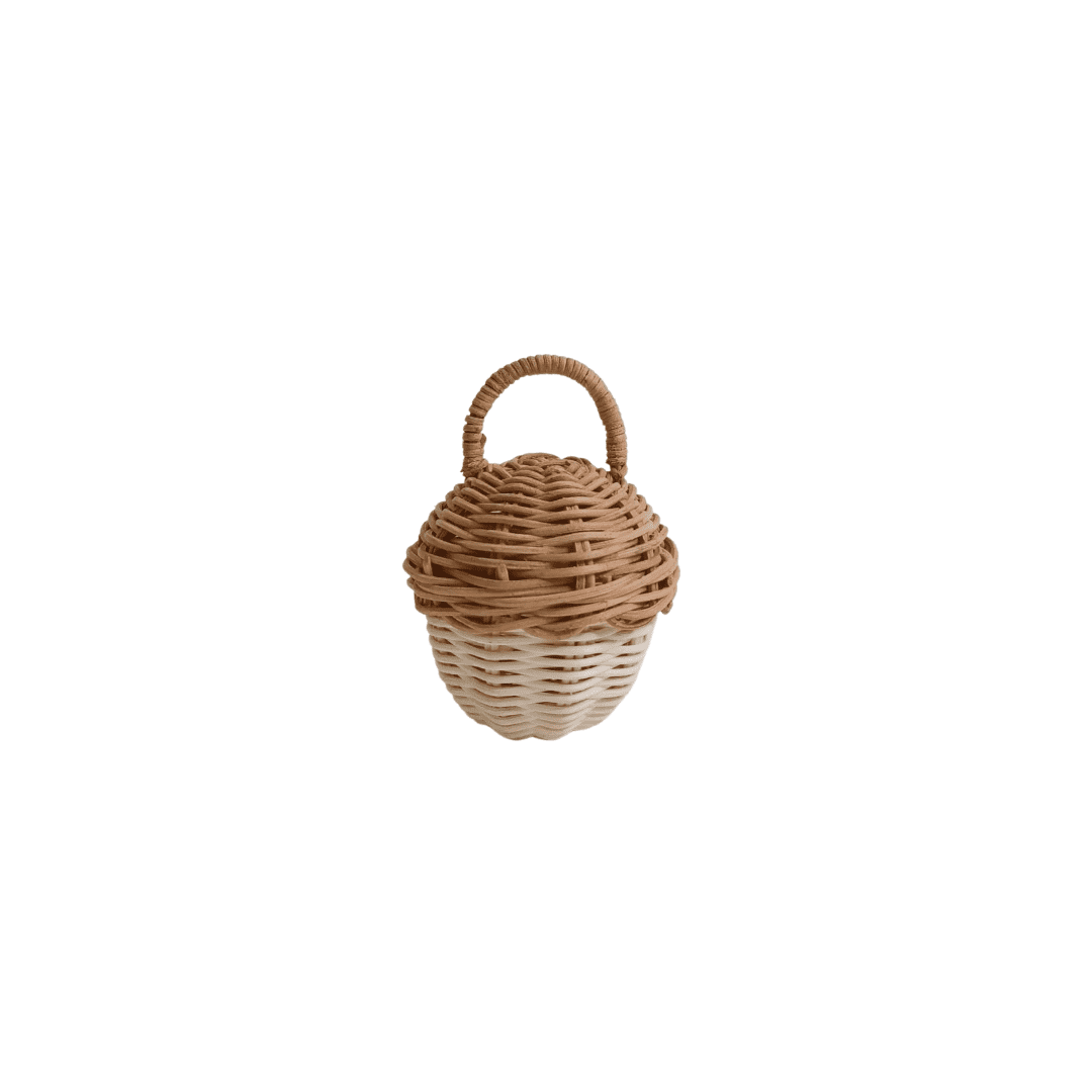 Round Rattan Acorn Rattle | Serenity Kids ™️ - Serenity Kids