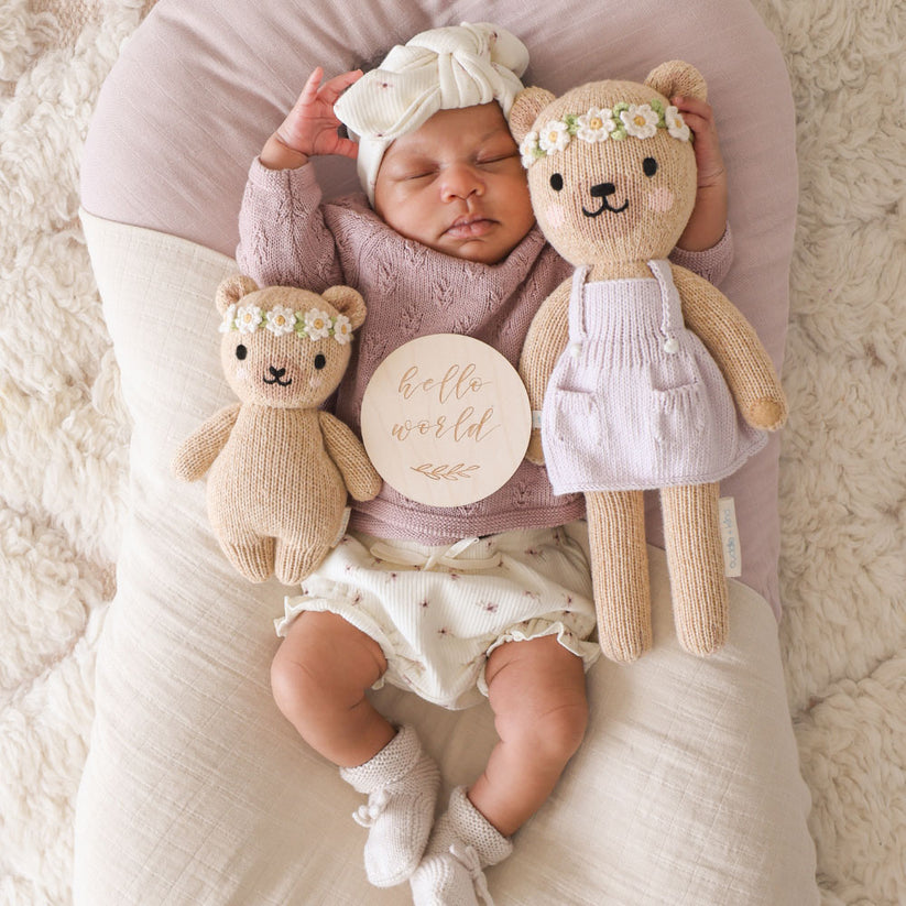 Cuddle + Kind Baby Honey Bear - Ivory Floral