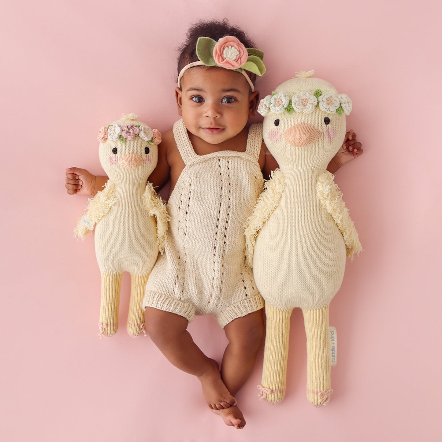 Cuddle + Kind Little Flora The Duckling - Ivory 13" | Serenity Kids