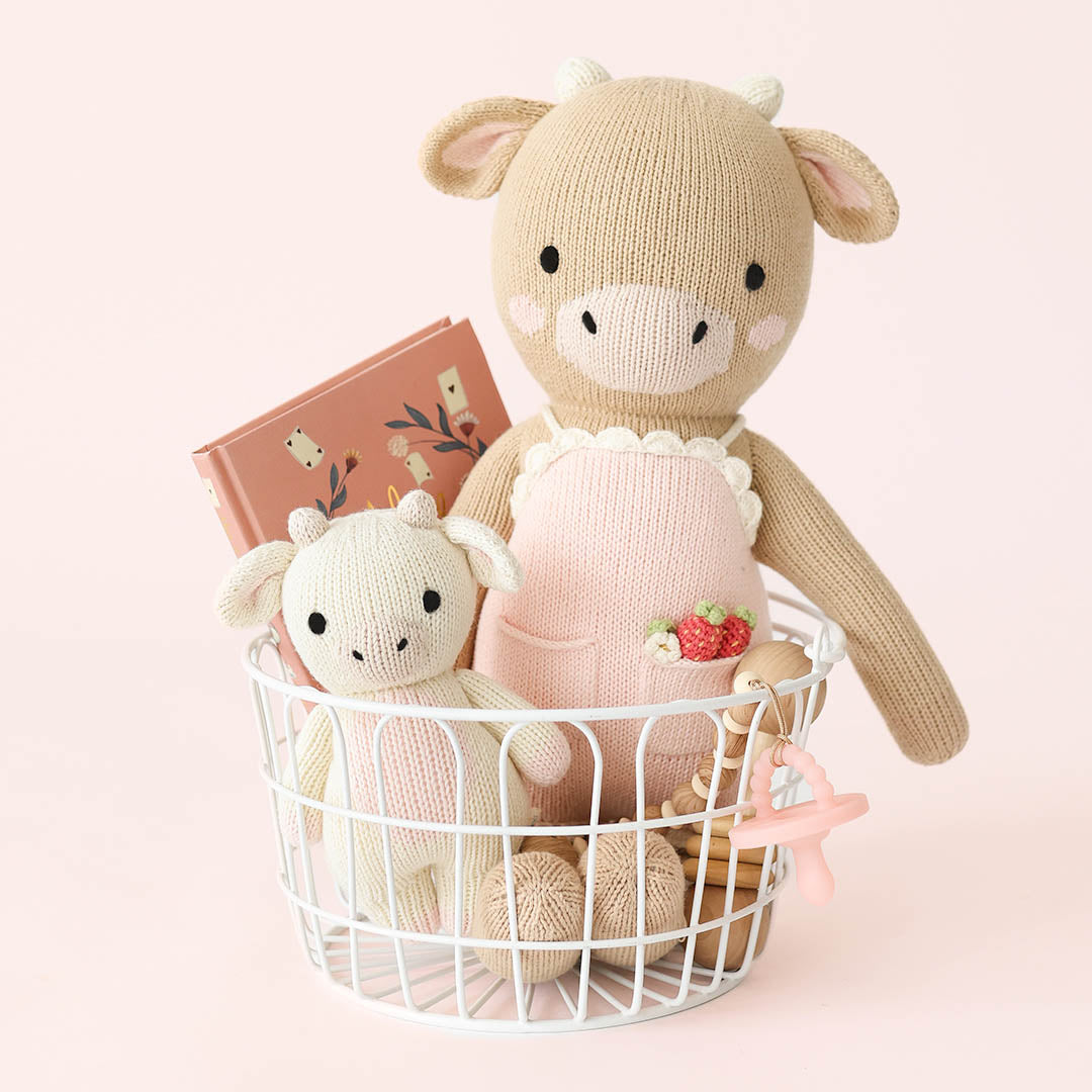 Cuddle + Kind Little Ava The Cow 13" - Powder Pink