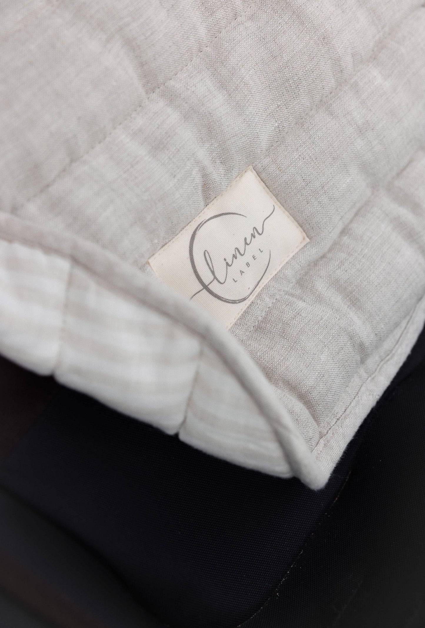Oatmeal & Stripe - Pram Liner- Stripe quilt