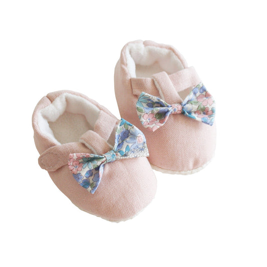 Alimrose Baby Girl Bow Booties - Liberty Blue