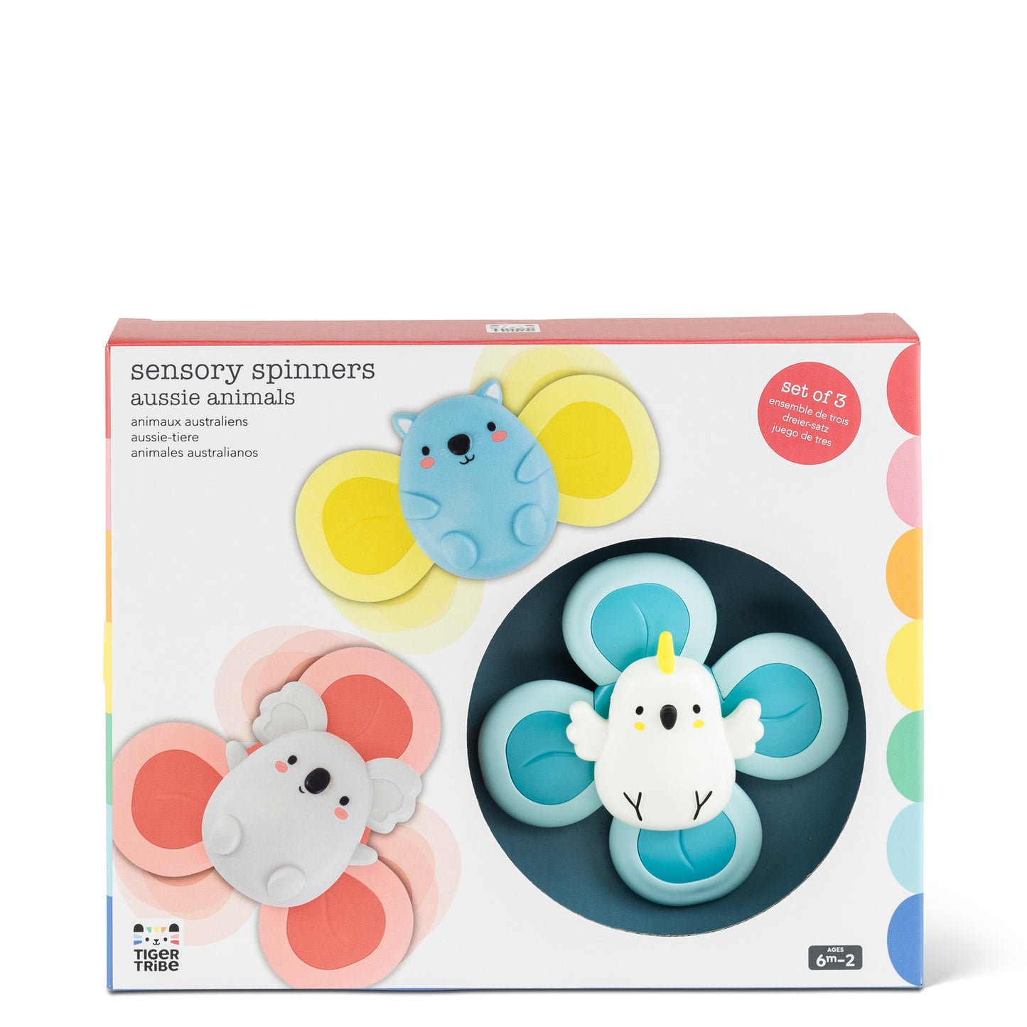 Tiger Tribe - Suction Sensory Spinners - Aussie Animals