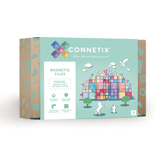 BEST SELLER - Connetix Tiles 120 Piece Pastel Creative Pack AU