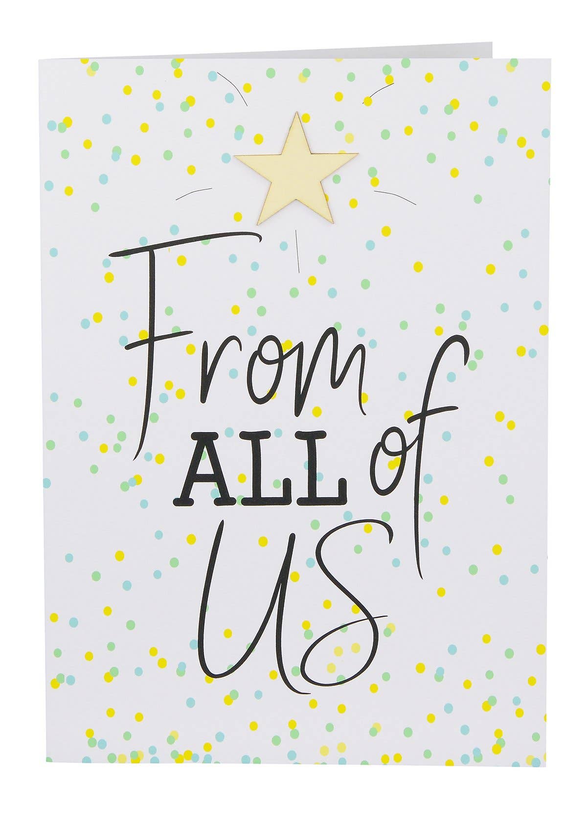 Large Leaving Card 'From All of US' - Confetti