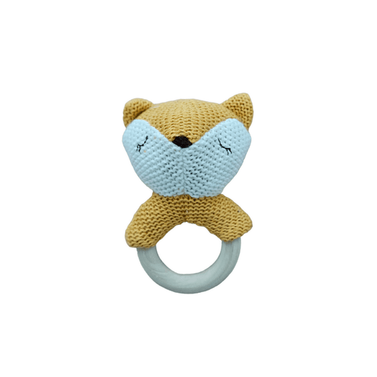 Rollie Pollie - Fiona The Fox Rattling Teething Ring - Serenity Kids