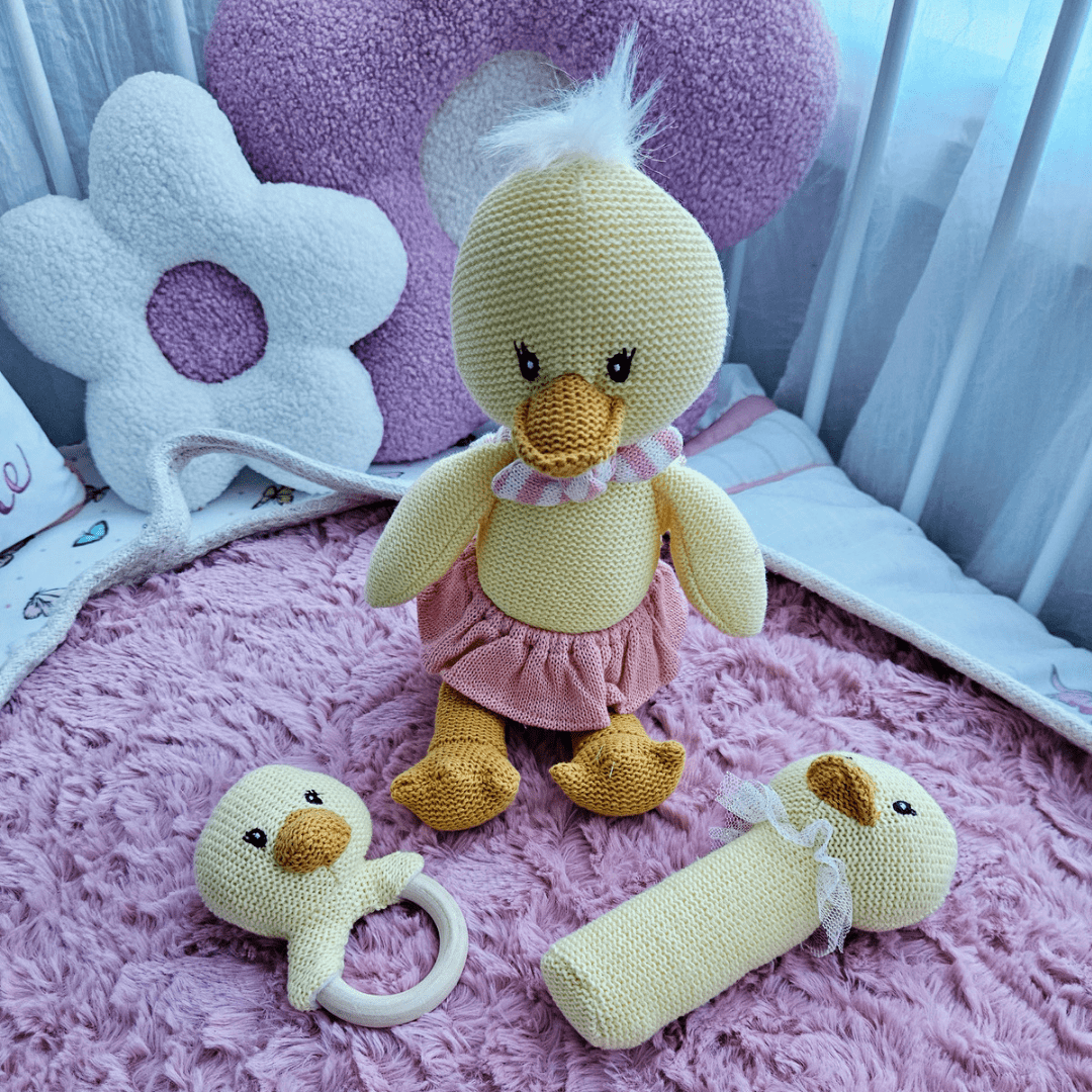 Rollie Pollie - Daisy The Duck Woven Baby Toy | Serenity Kids - Serenity Kids