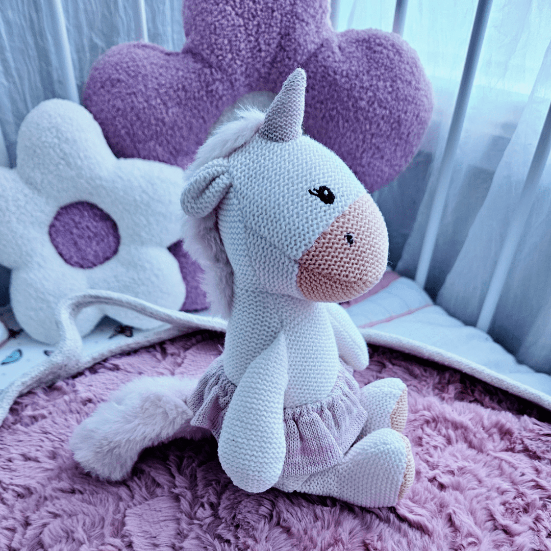 Rollie Pollie - Eunice The Unicorn Woven Baby Toy | Serenity Kids