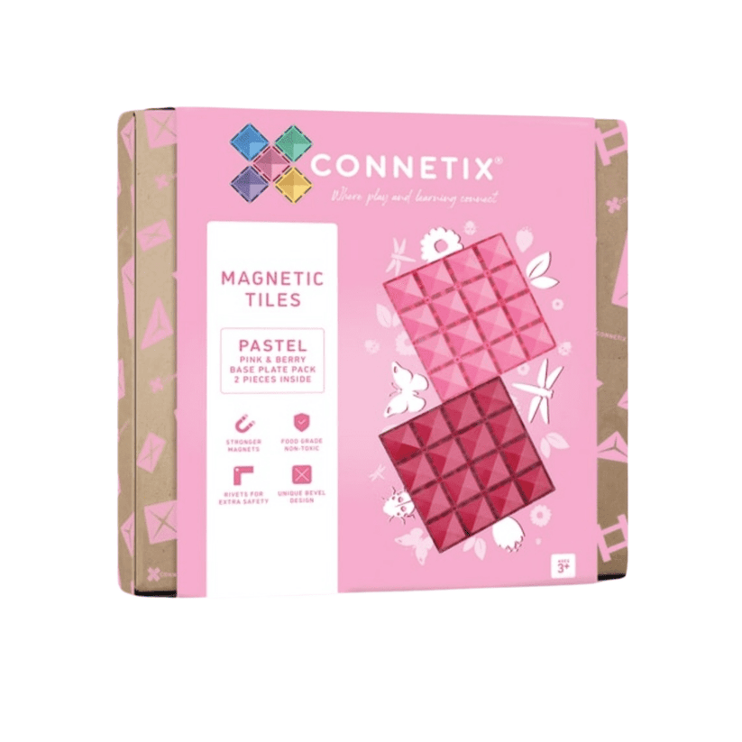 Connetix Pastel Bundle 1 - Mega Pack + Ballrun Pack + Pink & Berry Baseplates Pack