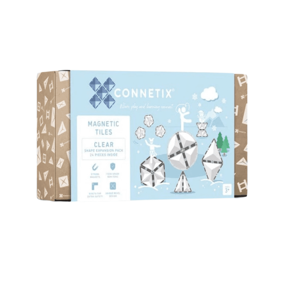 Connetix Magnetic Tiles Clear Shape Expansion Pack 24 Pieces | Serenity Kids