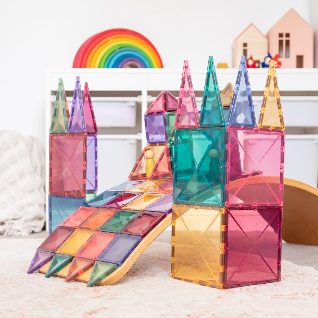 Connetix Magnetic Tiles Pastel Starter Pack 64 Pieces | Serenity Kids