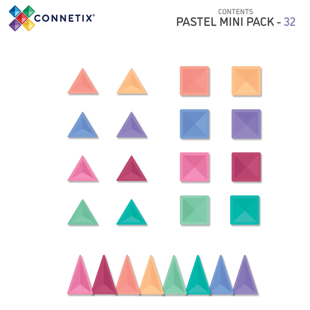 Connetix Tiles Pastel Mini Pack 32 Pieces