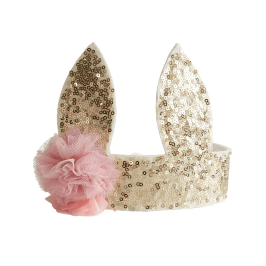 Alimrose - Sequin Bunny Crown - Gold