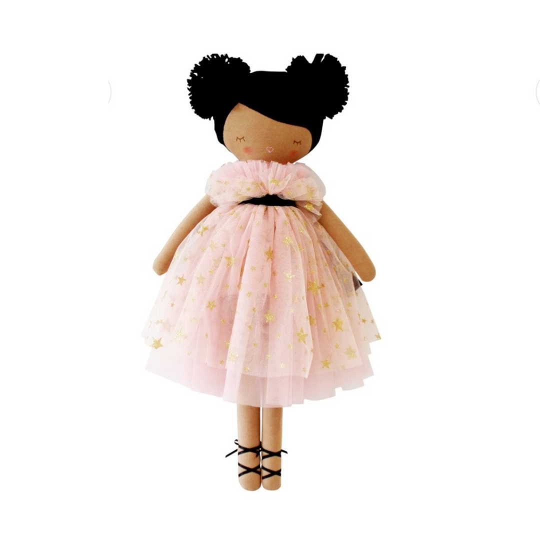 Alimrose - Halle Ballerina Doll 48cm - Light Brown & Ebony