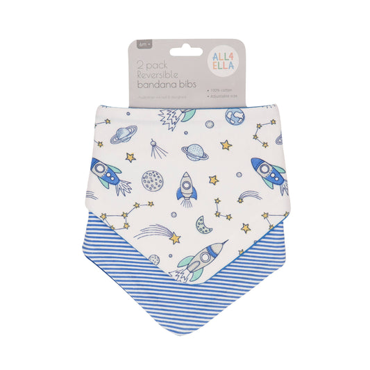 Bandana Bibs 2pk - Blast Off