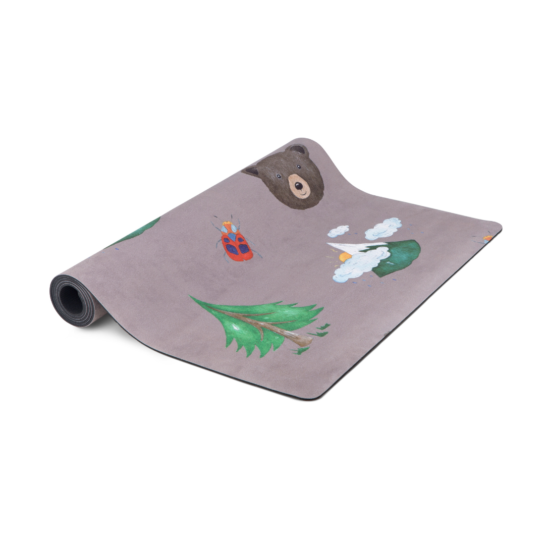 Mindful & Co Kids Yoga Mat Nature Print – Non-Slip & Eco-Friendly