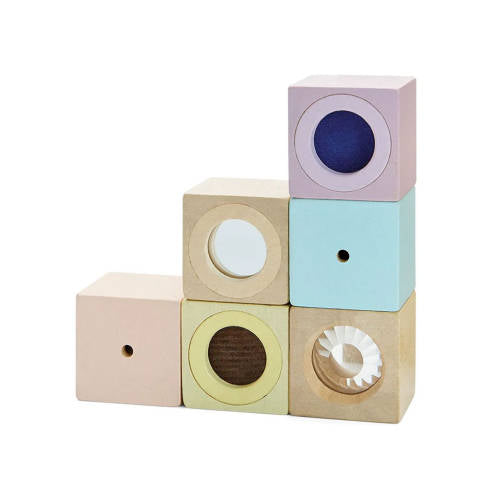 PlanToys - Sensory Baby Blocks - Set of 6