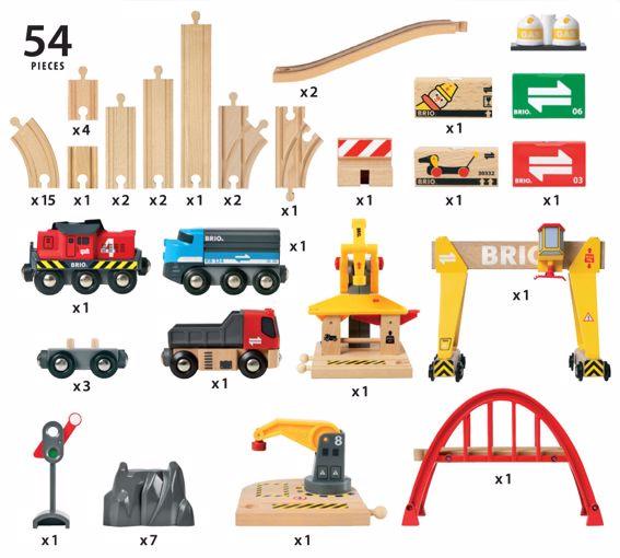 BRIO - Cargo Railway Deluxe Set 54 pieces