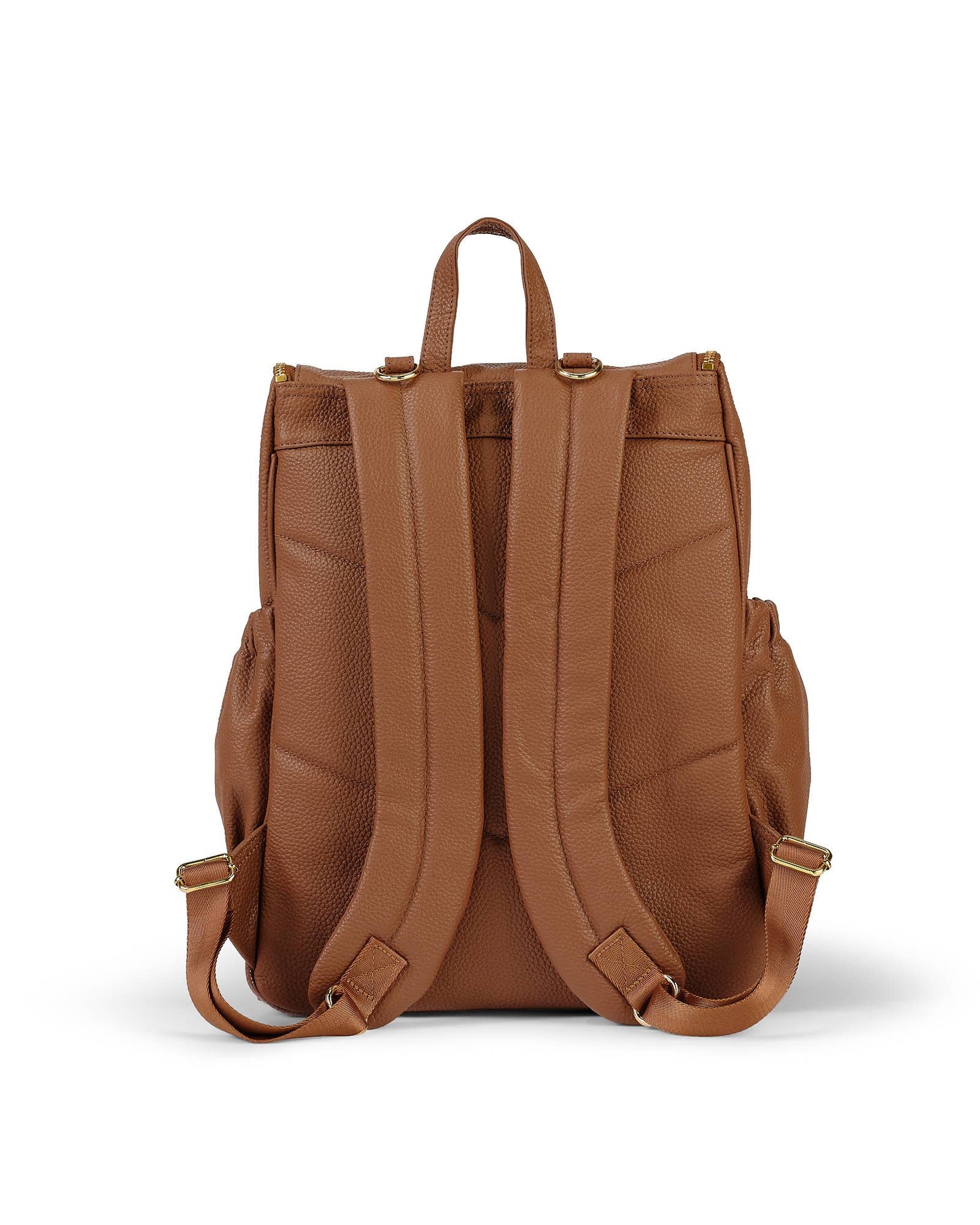 OiOi Signature Nappy Backpack - Terracotta Genuine Leather