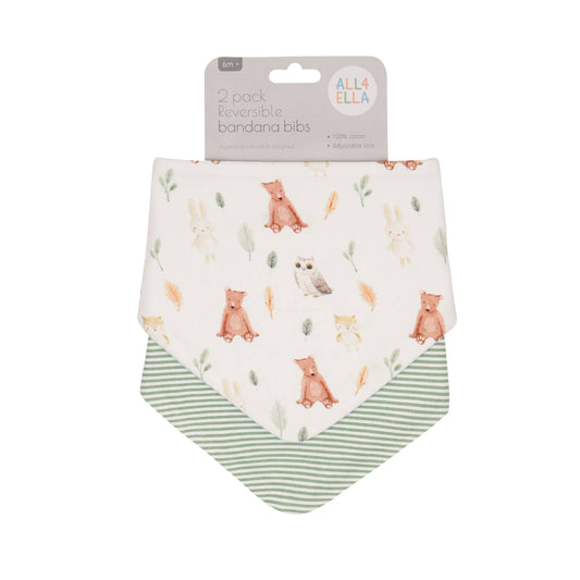 Bandana Bibs 2pk - Forest friends