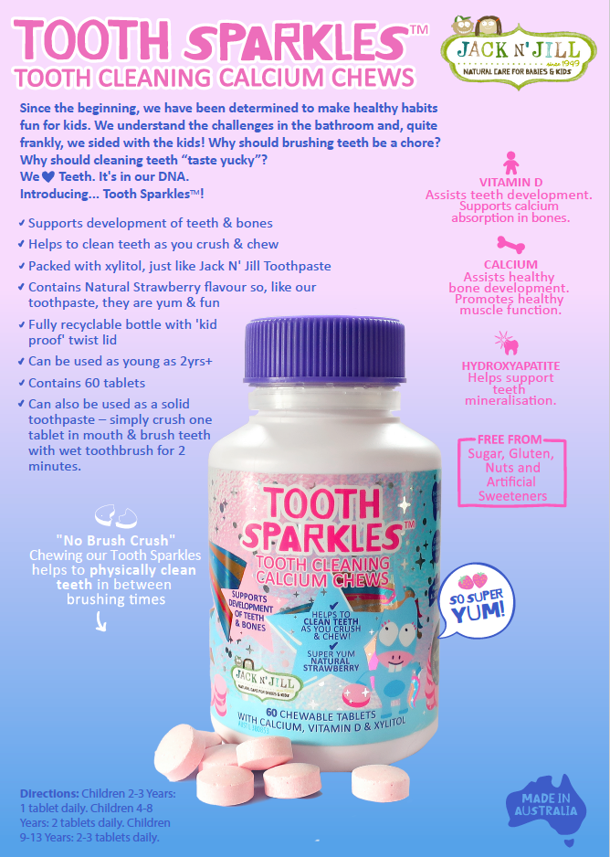 Jack'n'Jill Tooth Sparkles 60 pack - Tooth Cleaning chews
