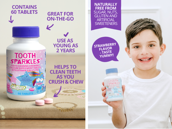 Jack'n'Jill Tooth Sparkles 60 pack - Tooth Cleaning chews